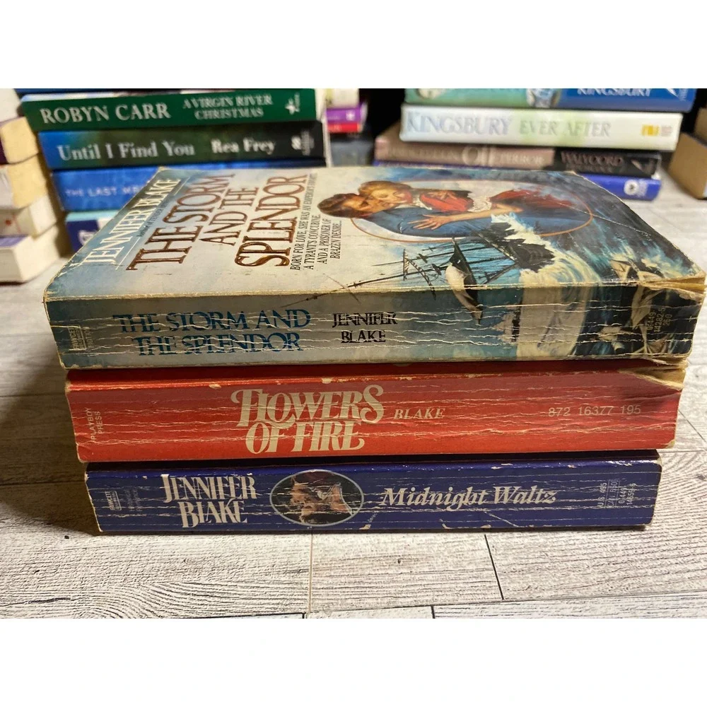 Blake Romance Novels Lot of 3 Storm‎ Splendor Flowers of Fire Midnight Waltz